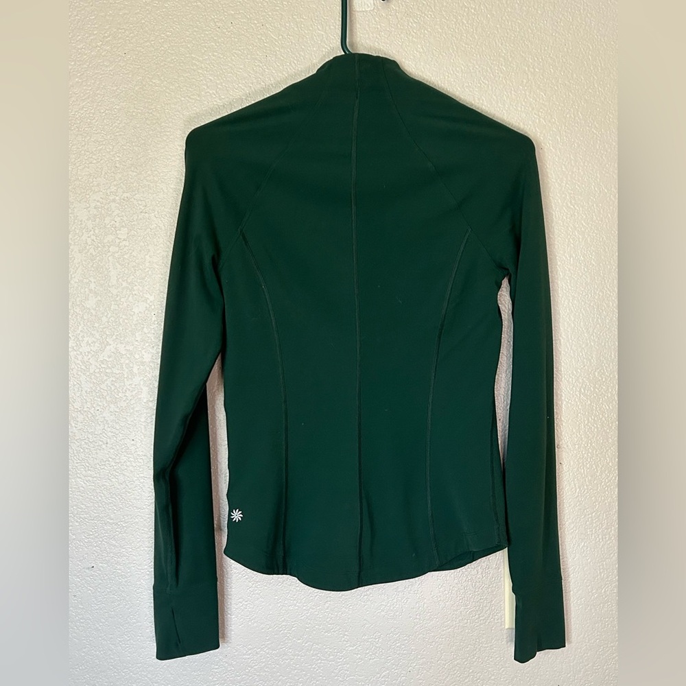 Athleta Salutation Full Zip Jacket Stretch Green … - image 7